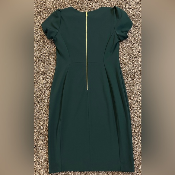 Calvin Klein Crew Neck Short Tulip Sleeve Solid Sheath Stretch Dress size 12 (L) - Picture 13 of 16